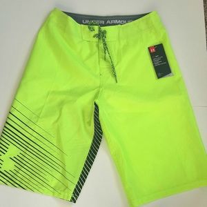 Under Armor neon swim trunks size 16